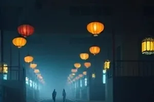 《小城气象站》海报，白色百叶箱与远处低垂的积雨云